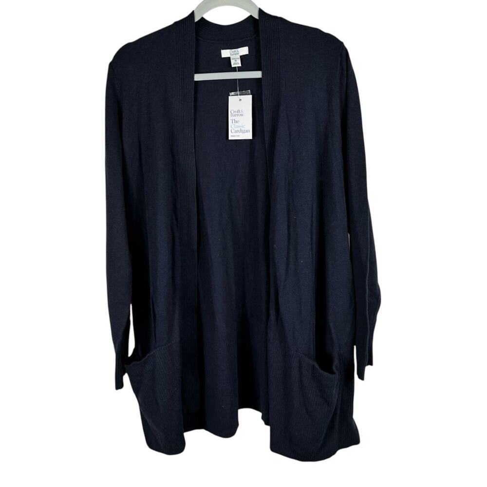 Croft & Barrow Navy Blue Cardigan Size 1X